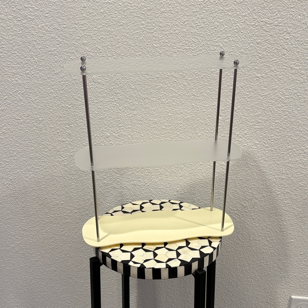 Modern Two-Tier Acrylic Shelf